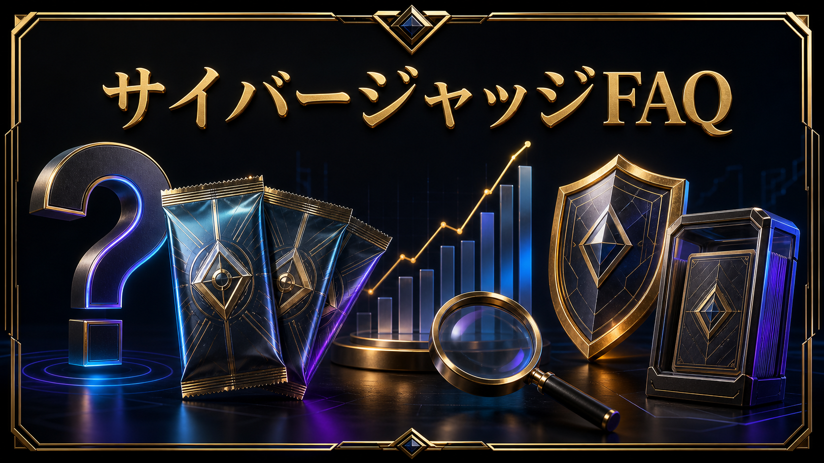 サイバージャッジの相場・封入・状態・保管に関するFAQ図