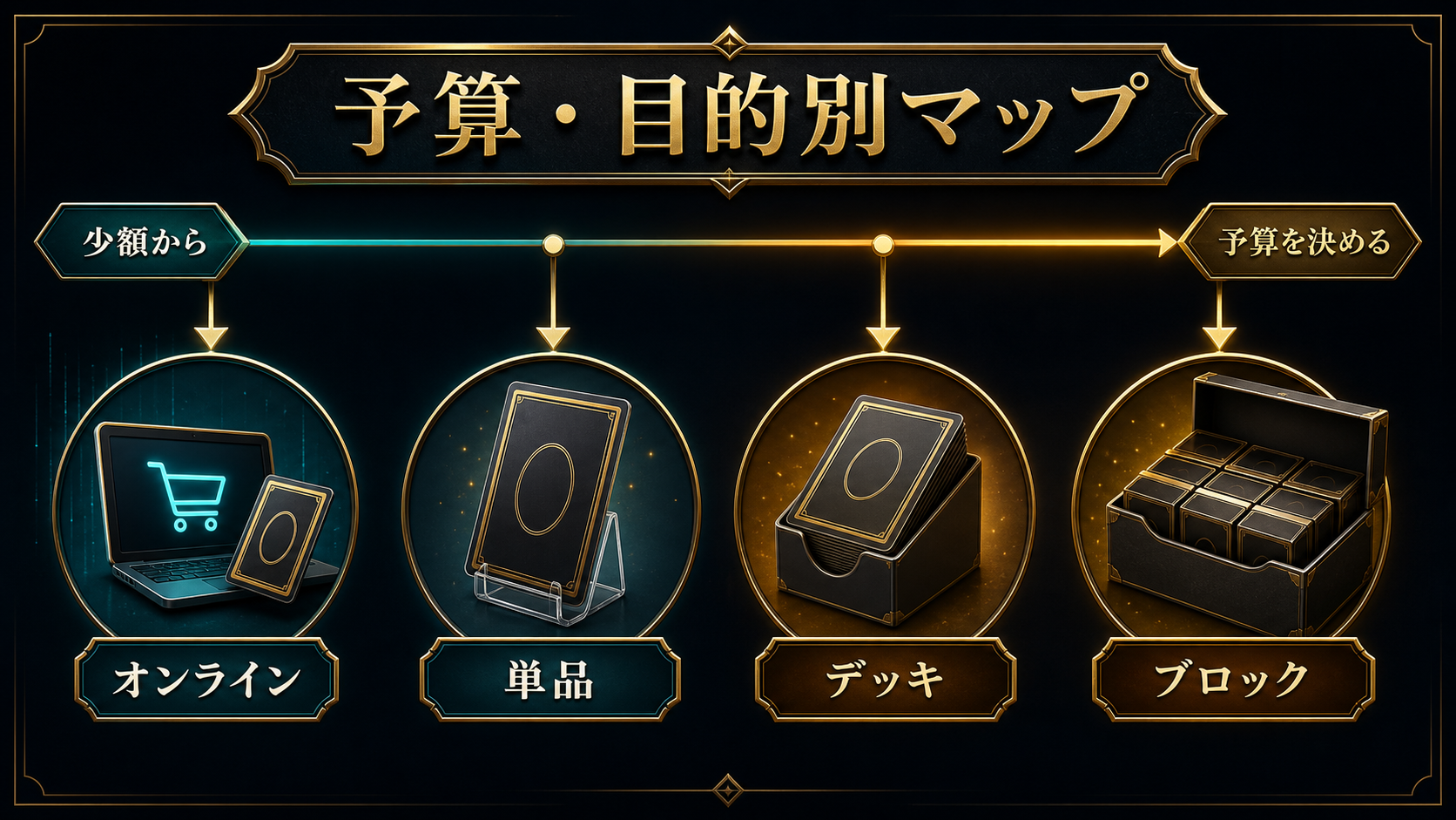 デュエマオリパを予算・目的別に選ぶマップ図解