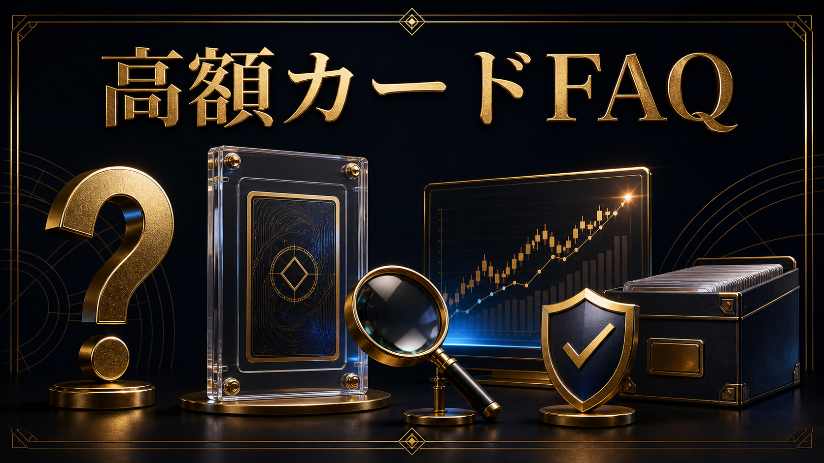 高額カードの相場・状態・真贋・保管・売却に関するFAQ図