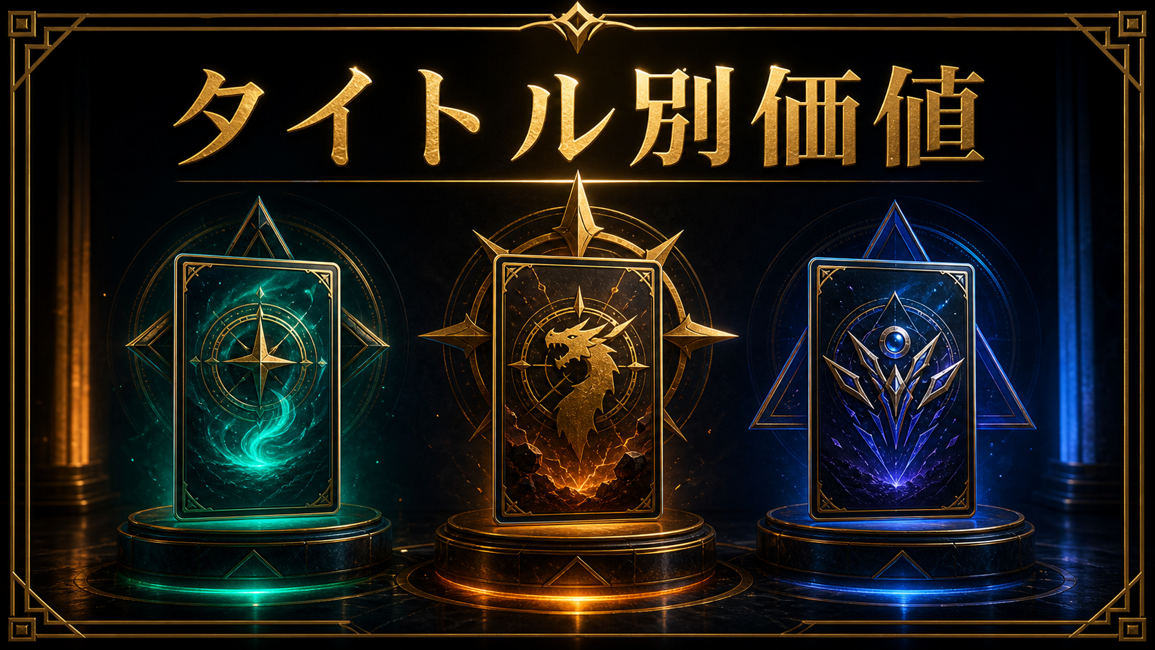ポケカ・遊戯王・MTGなどタイトル別の高額カード価値を示す図