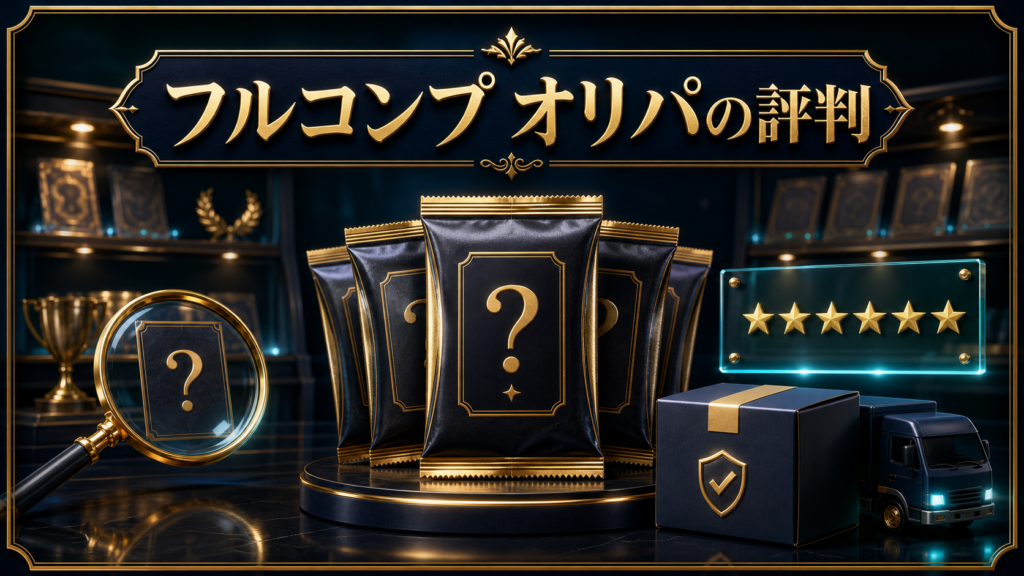フルコンプのオリパは評判？通販の買い方・送料・注意点のアイキャッチ