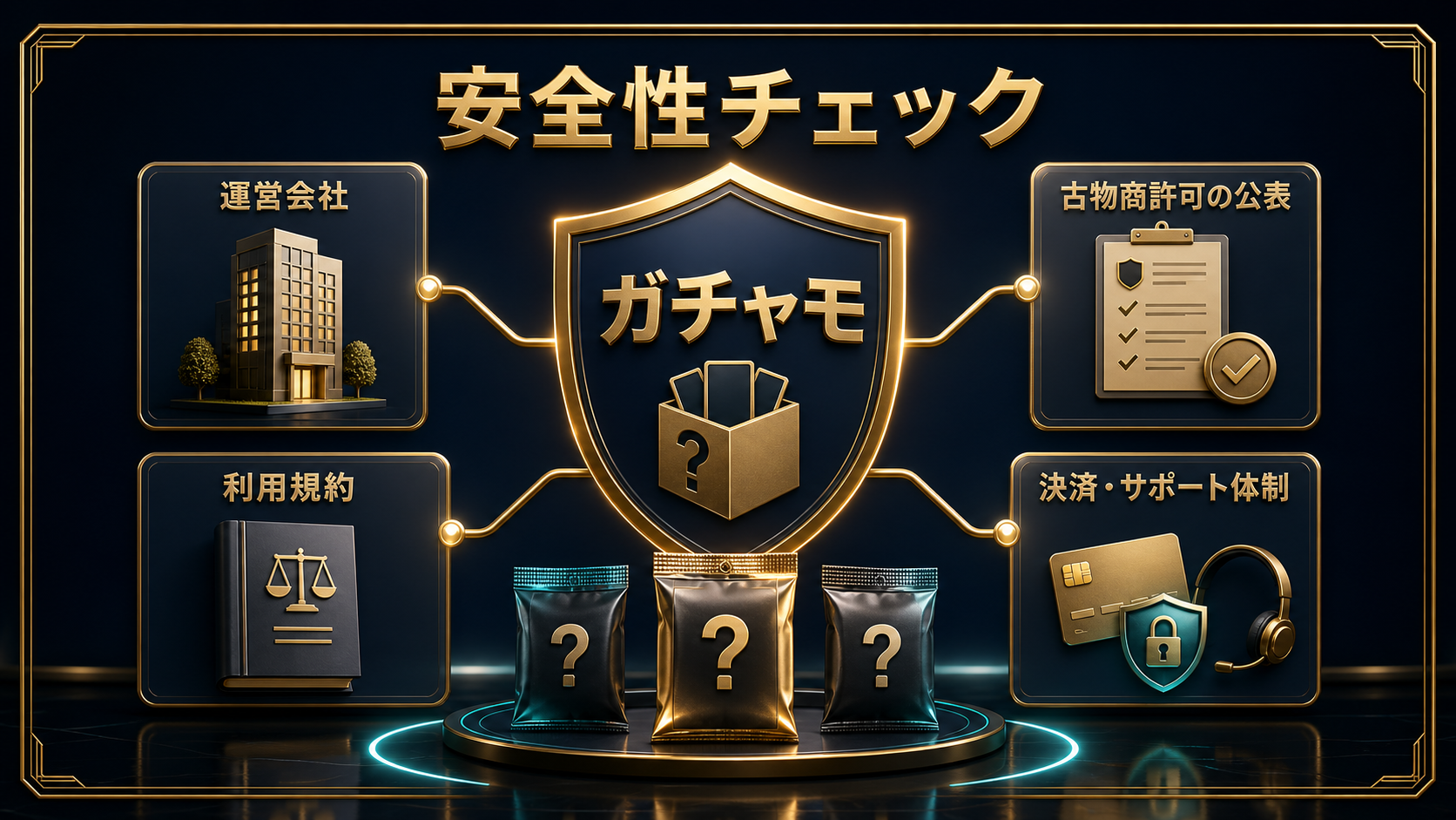 ガチャモの発送・梱包・カード状態・運営会社を確認する図解
