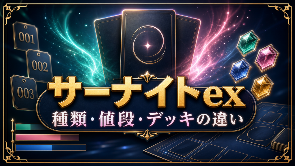 サーナイトexの種類・値段｜カード番号とデッキの違いのアイキャッチ