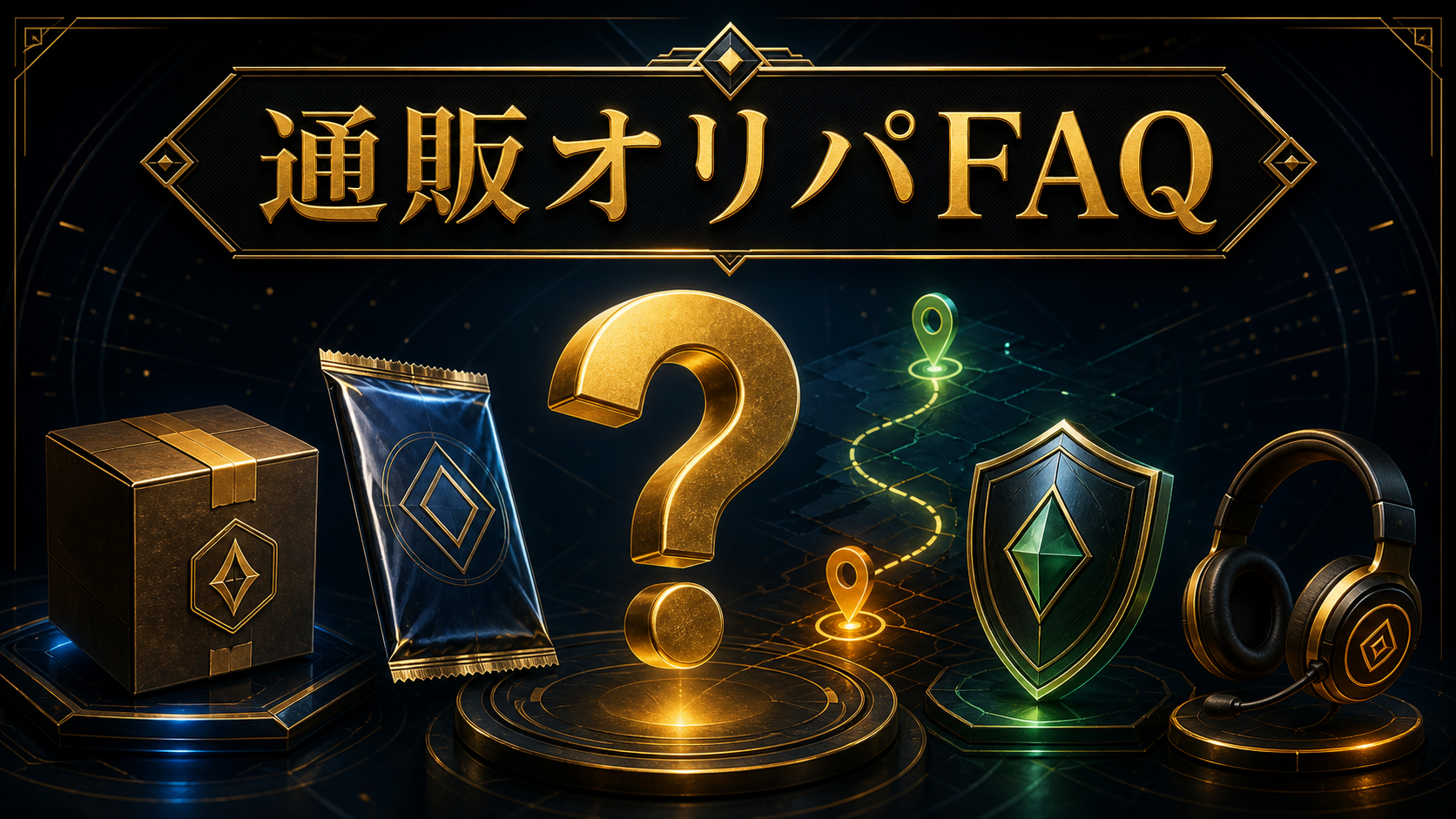 通販オリパの販売者・送料・発送・返品・開封に関するFAQ図