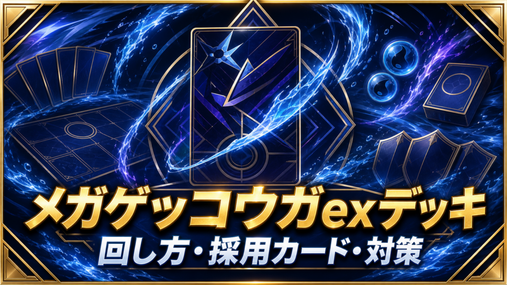 メガゲッコウガexデッキ｜回し方・採用カード・対策のアイキャッチ