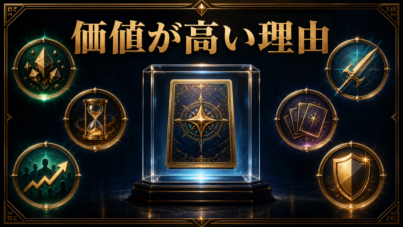 MTG高額カードの希少性・年代・需要・再録・版・状態を示す図