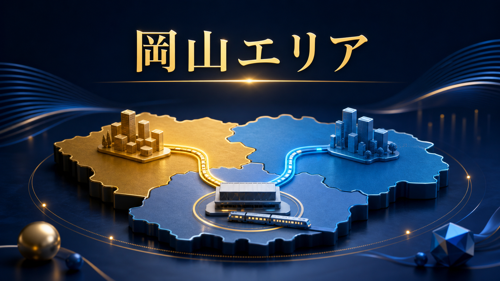 岡山のカードショップはエリア選びからを整理した図