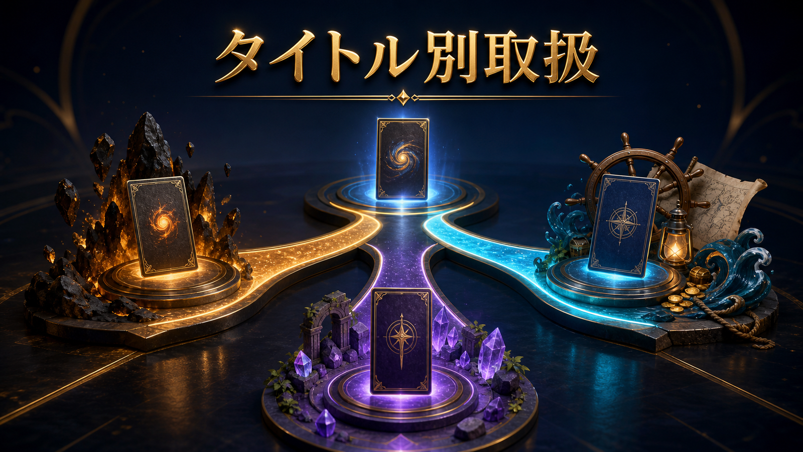 ポケカ・ワンピース・MTGの取扱を確認を整理した図