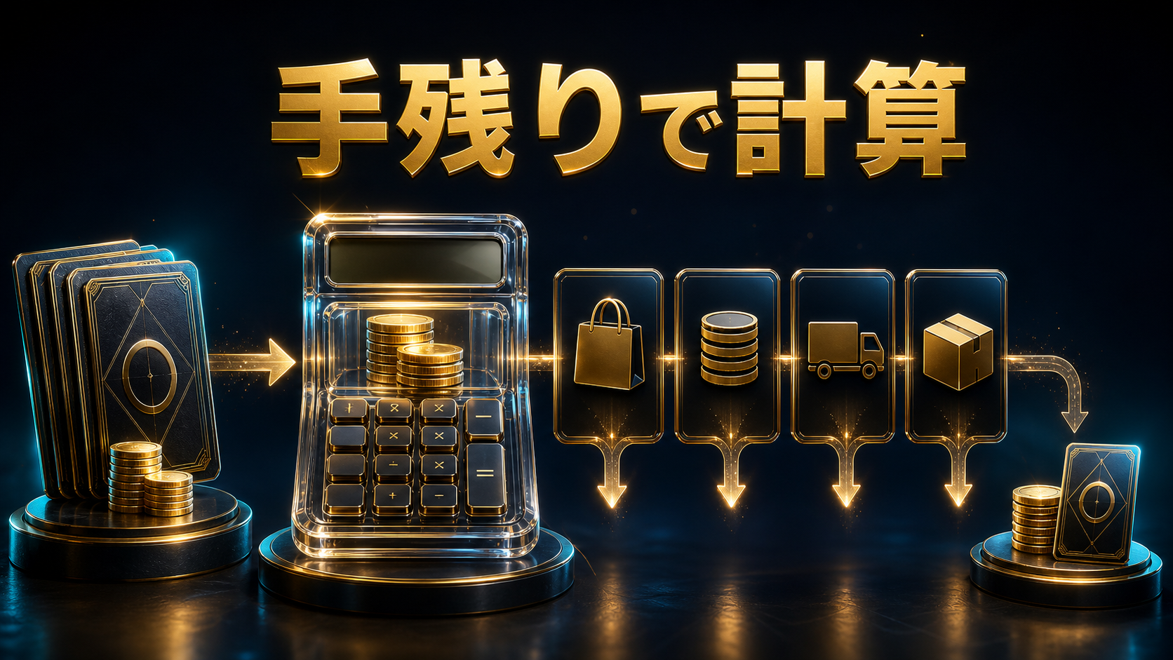 購入額と販売手数料と送料を引くオリパ利益計算