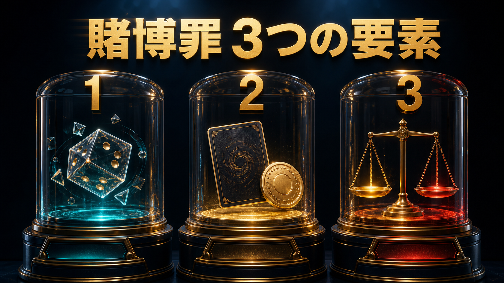 財物と偶然と得喪を示す賭博罪の3要素