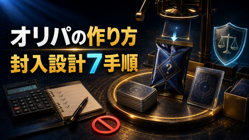 オリパの封入設計と法律を含む作り方7ステップ