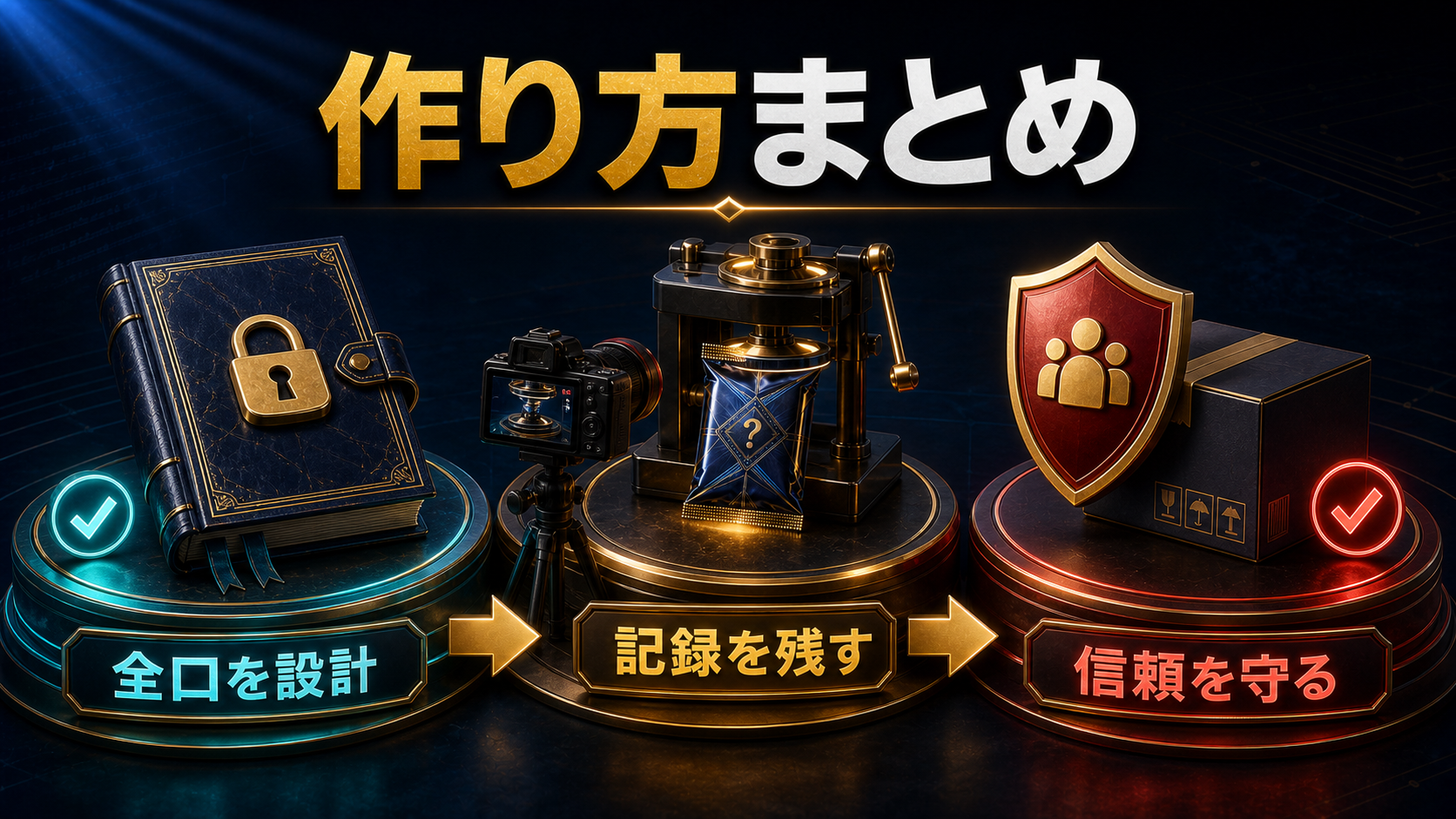 信頼されるオリパ作りは公平な設計と記録が最優先というまとめ