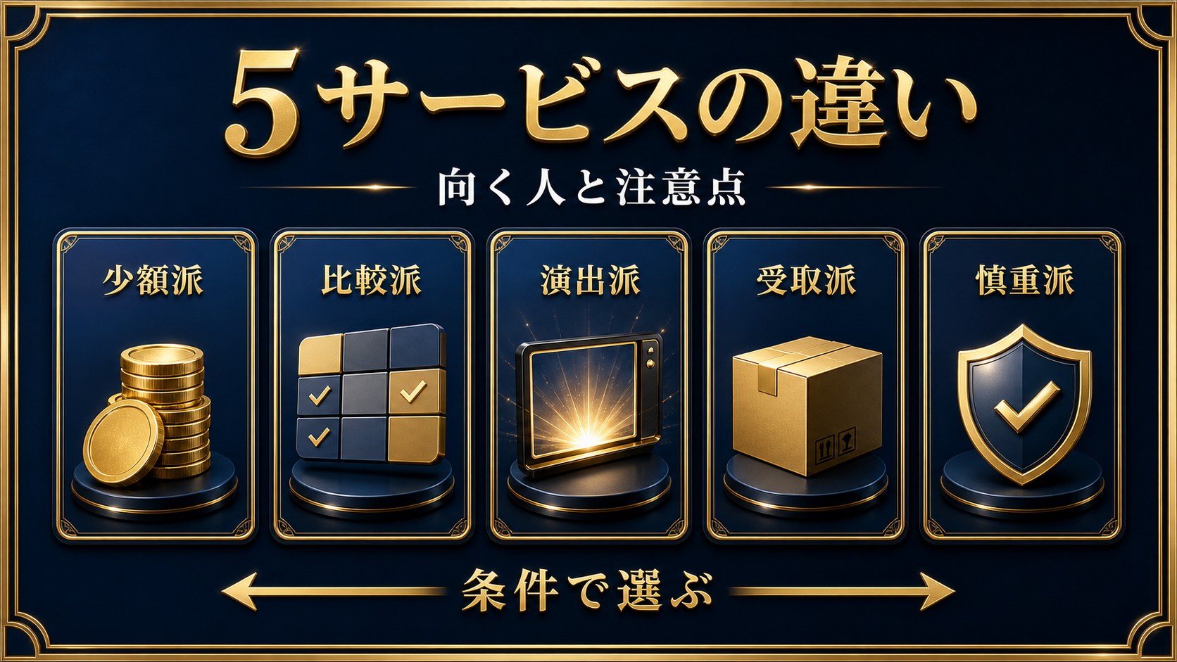 5サービスの違い|向く人と注意点