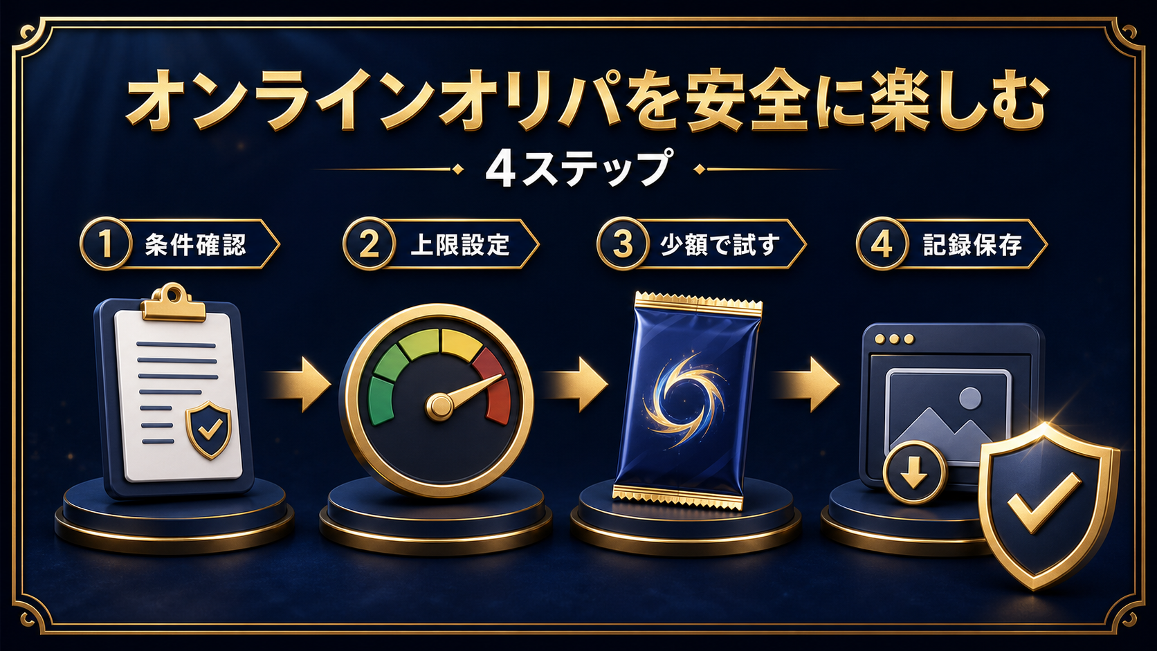 オンラインオリパを安全に楽しむ4ステップ