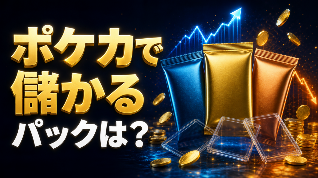 ポケカで儲かるパックは？期待値の見方と買い方のアイキャッチ
