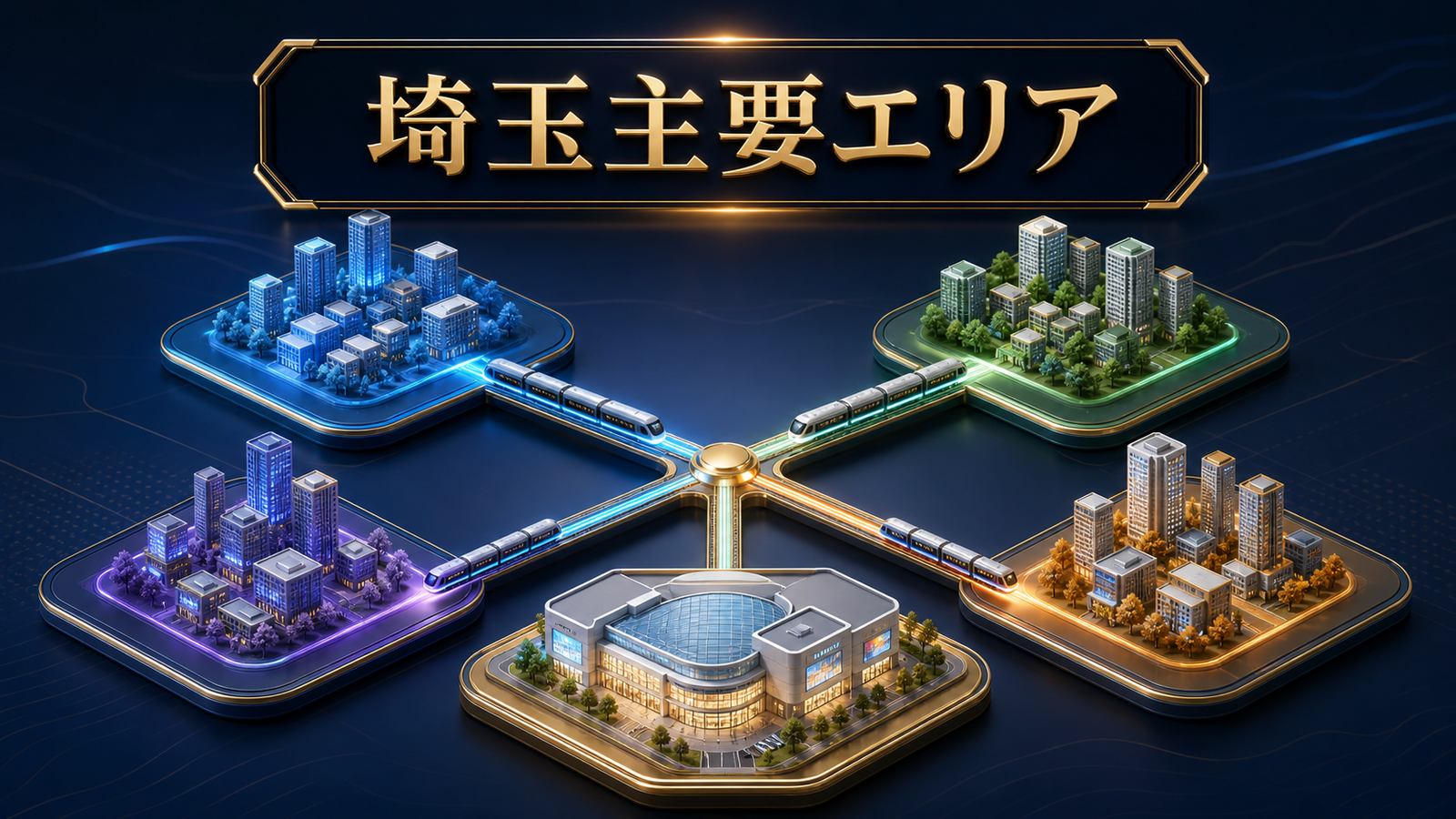埼玉のカードショップ主要エリアを整理した図