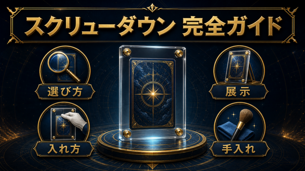 スクリューダウンとは？トレカを傷めない選び方・使い方のアイキャッチ