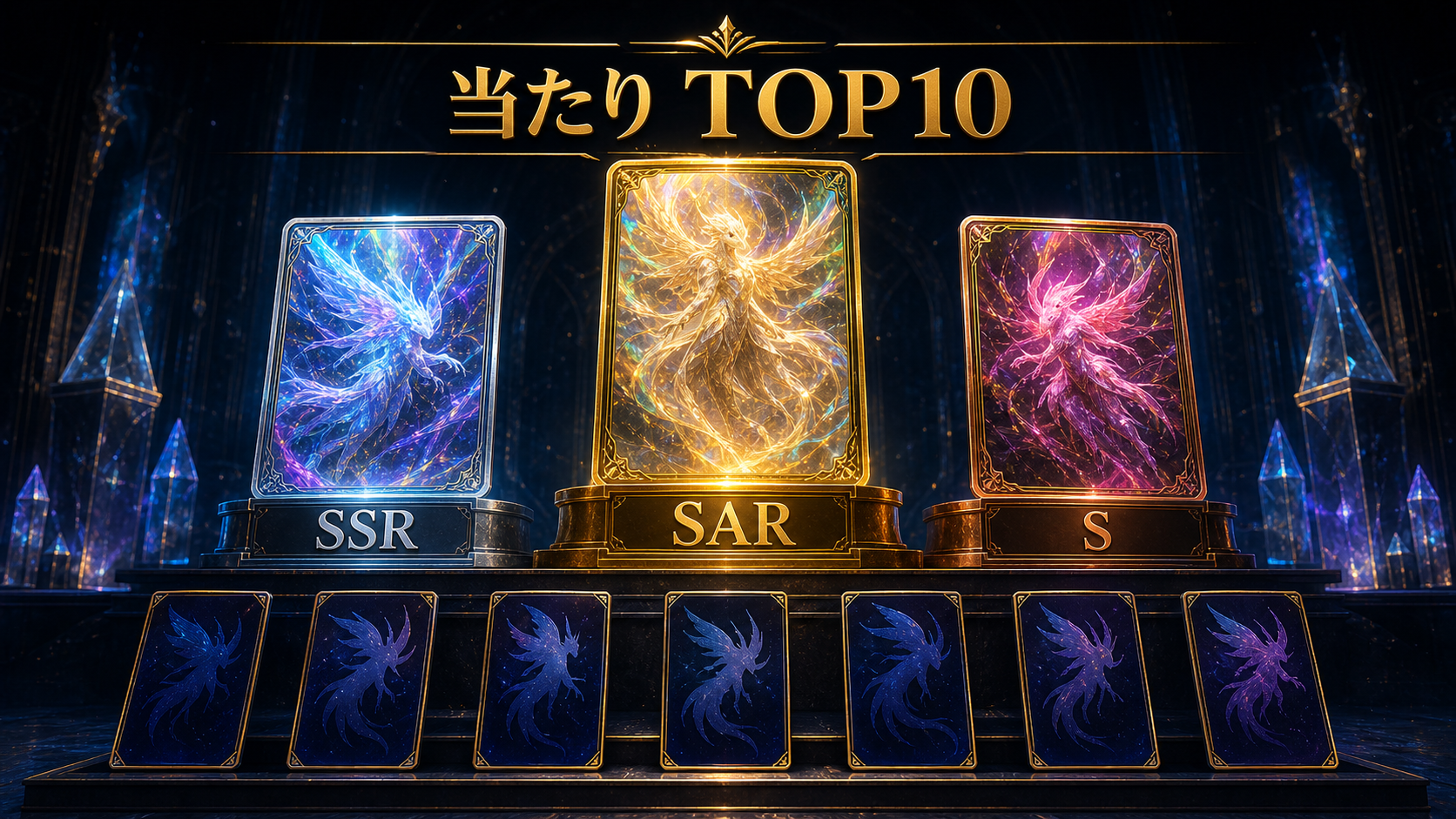 シャイニートレジャーexの当たりカードTOP10を示すランキング図