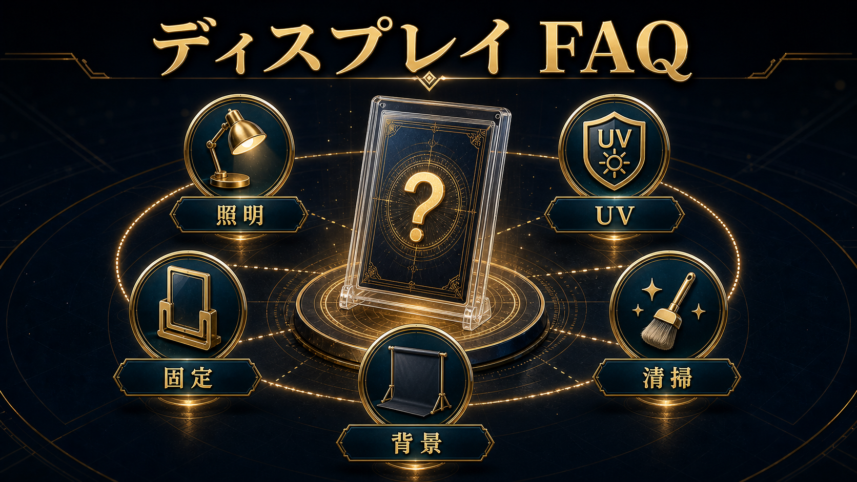 トレカのディスプレイ方法に関するFAQ図