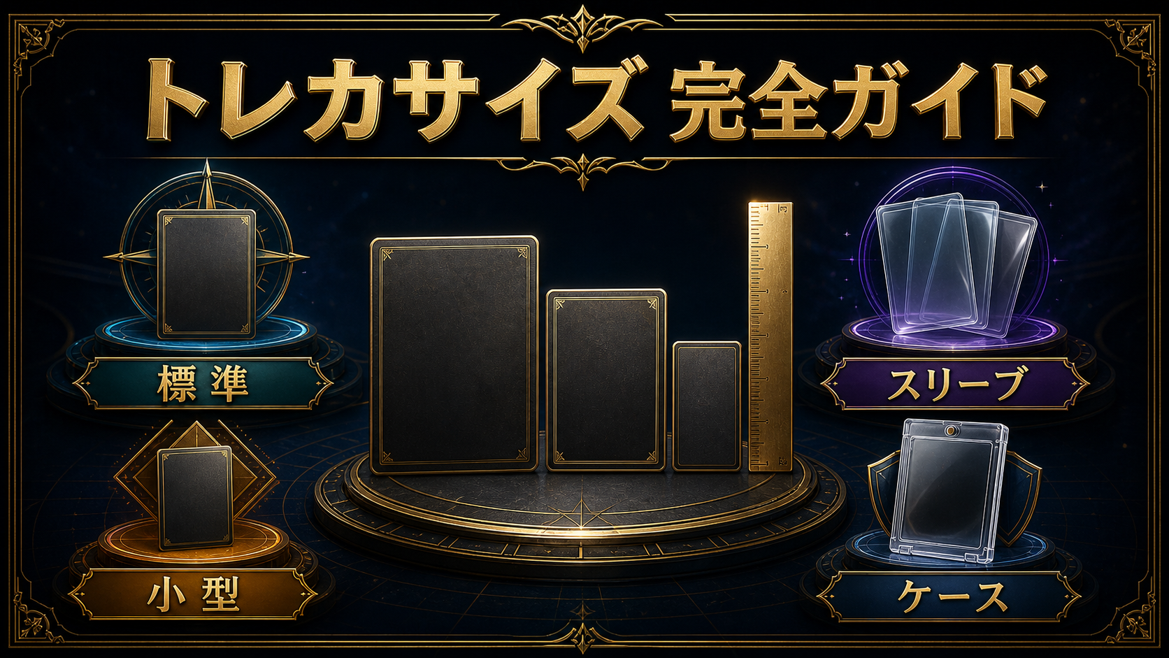 トレカのサイズ一覧|ポケカ・遊戯王の違いとスリーブ選びのアイキャッチ