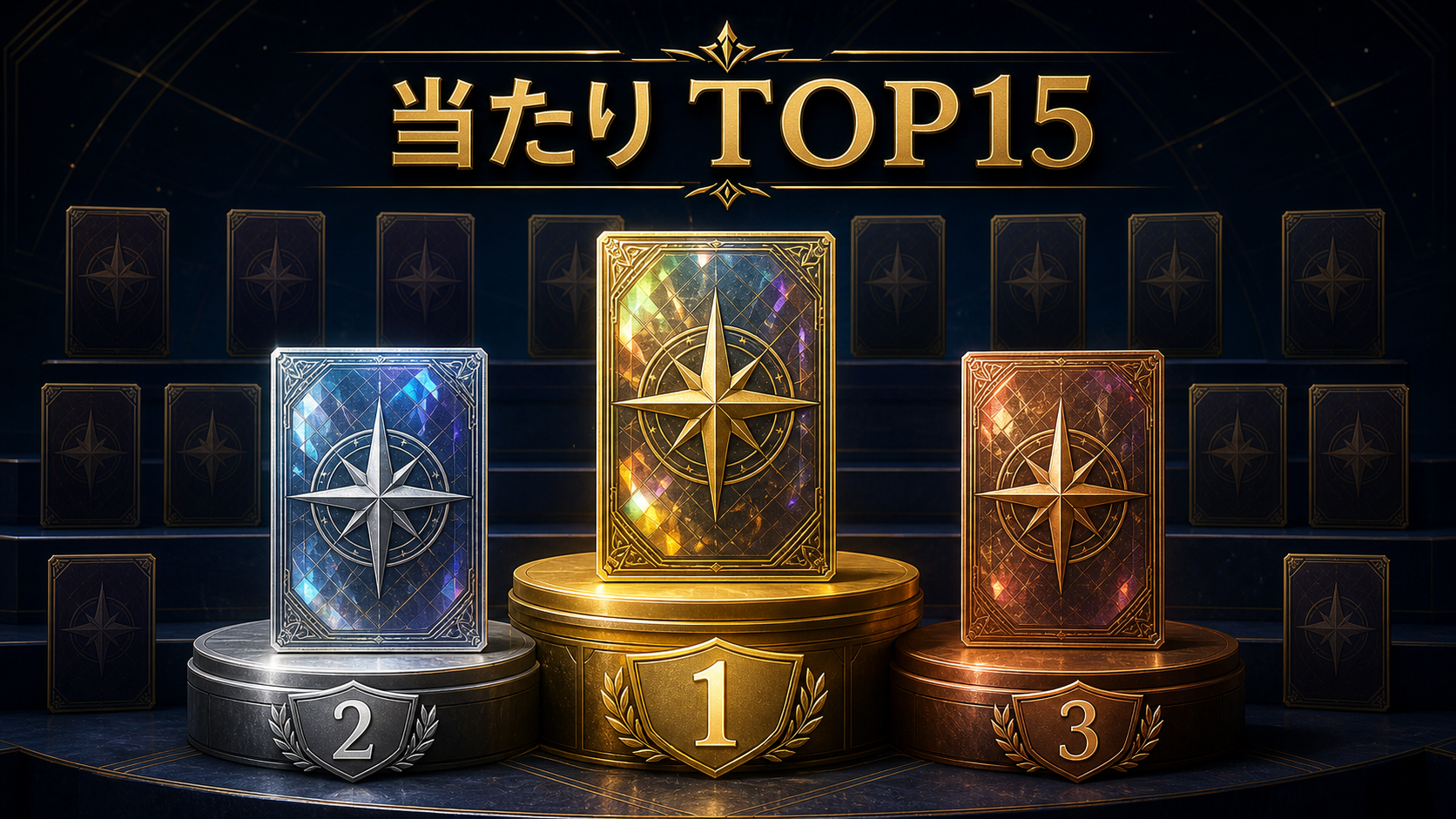 BEYOND THE BRAVEの当たりカードTOP15を示すランキング図