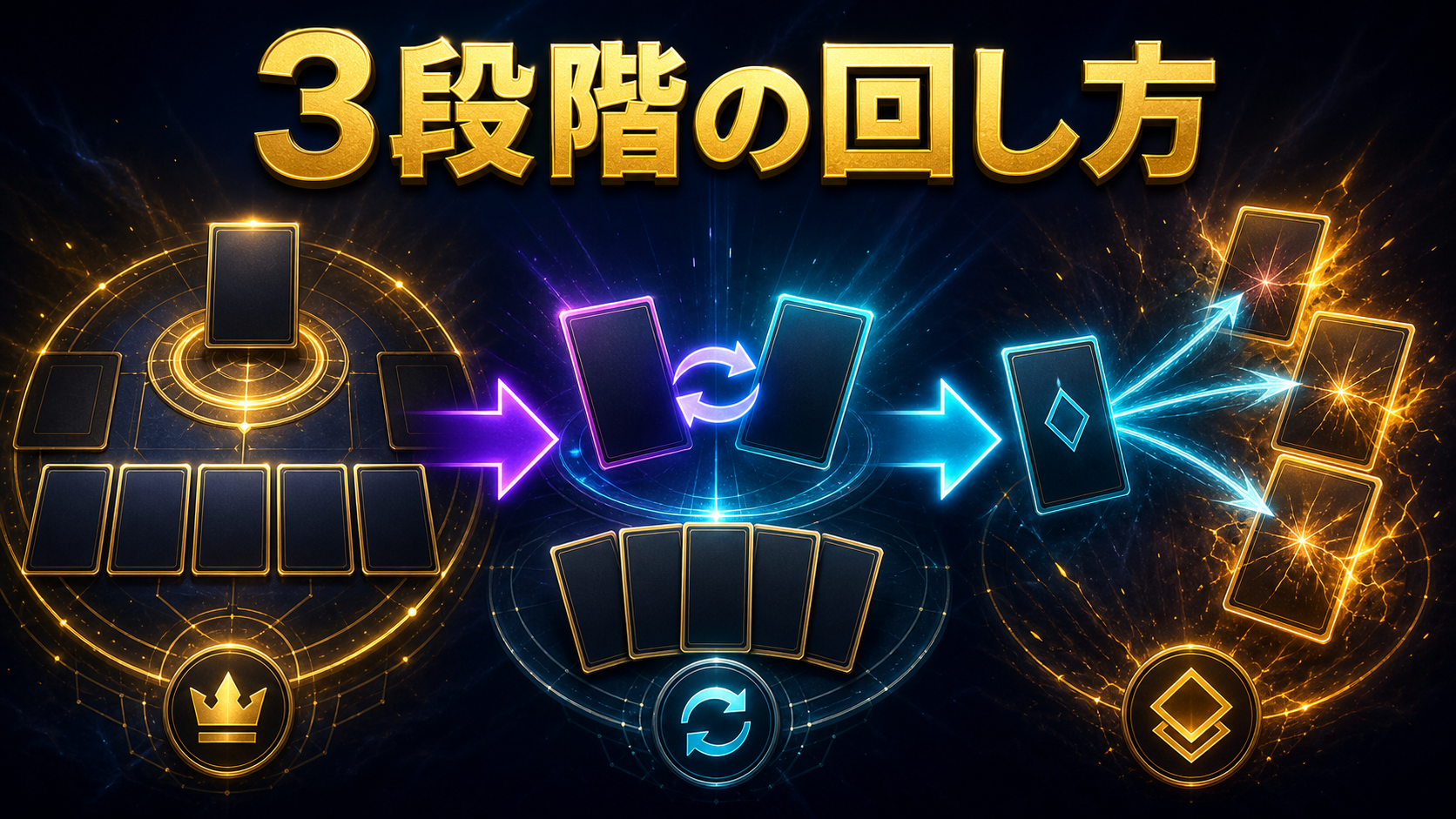Nのゾロアークexデッキレシピ|回し方・採用カード:3段階の回し方