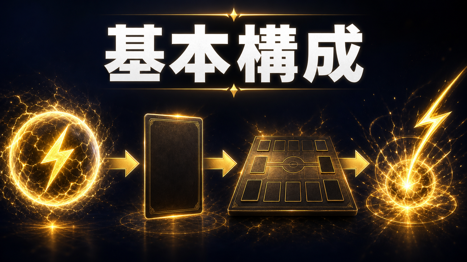 デッキの基本構成と相性のよいカードの判断ポイントを整理した図