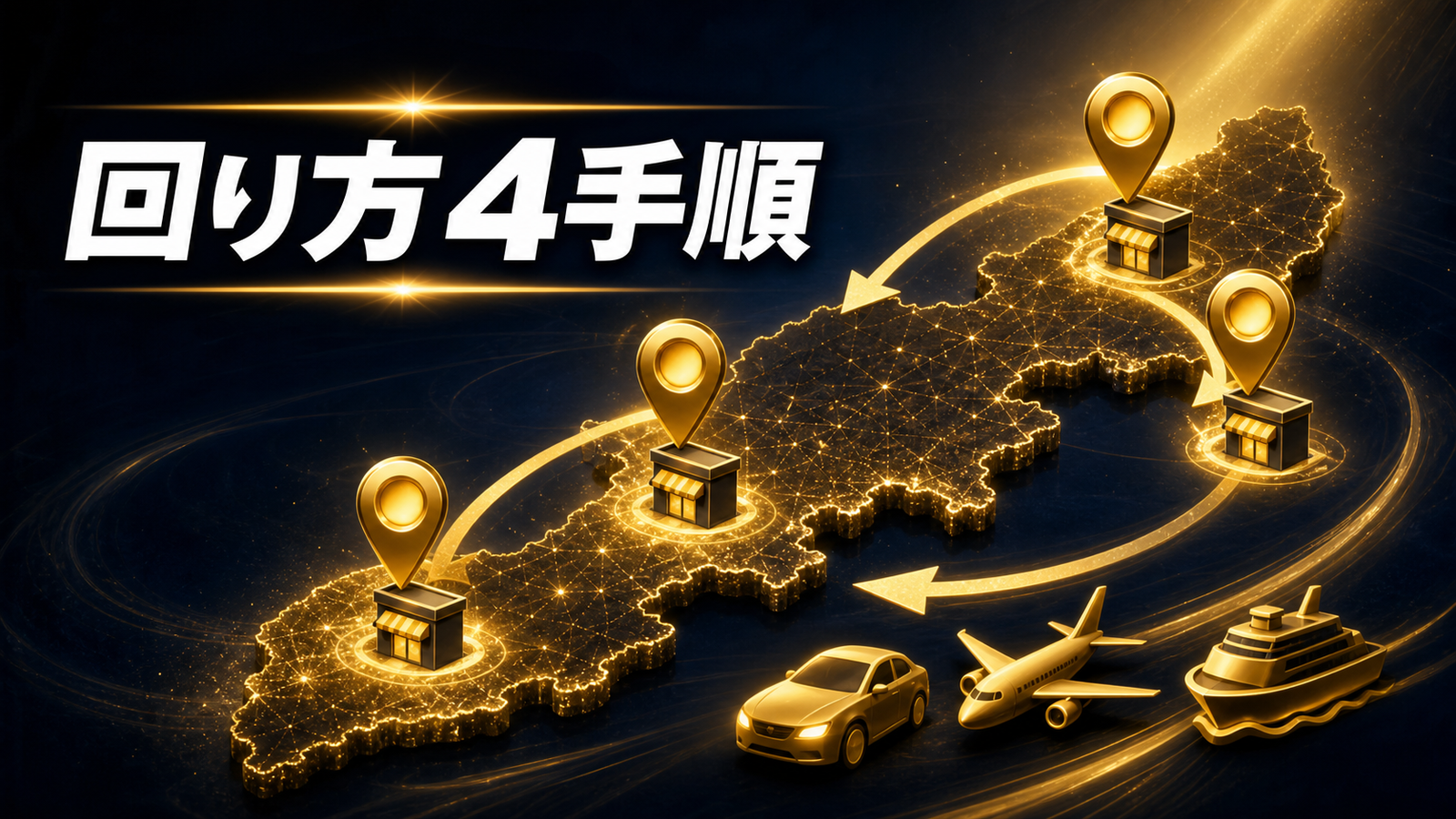 沖縄カードショップを効率よく回る手順の判断ポイントを整理した図