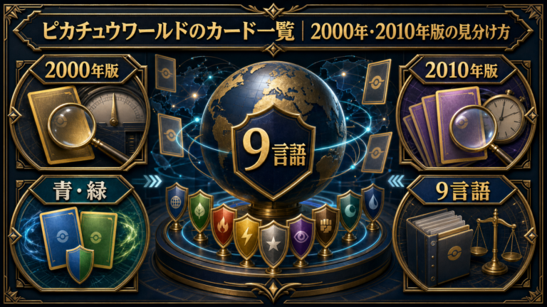 ピカチュウワールドのカード一覧|2000年・2010年版の見分け方