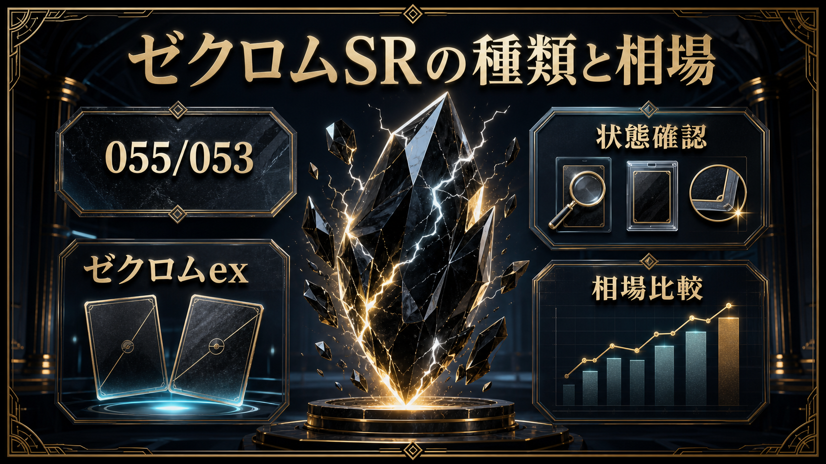 ゼクロムSRの種類と相場|055/053・ゼクロムexの見分け方